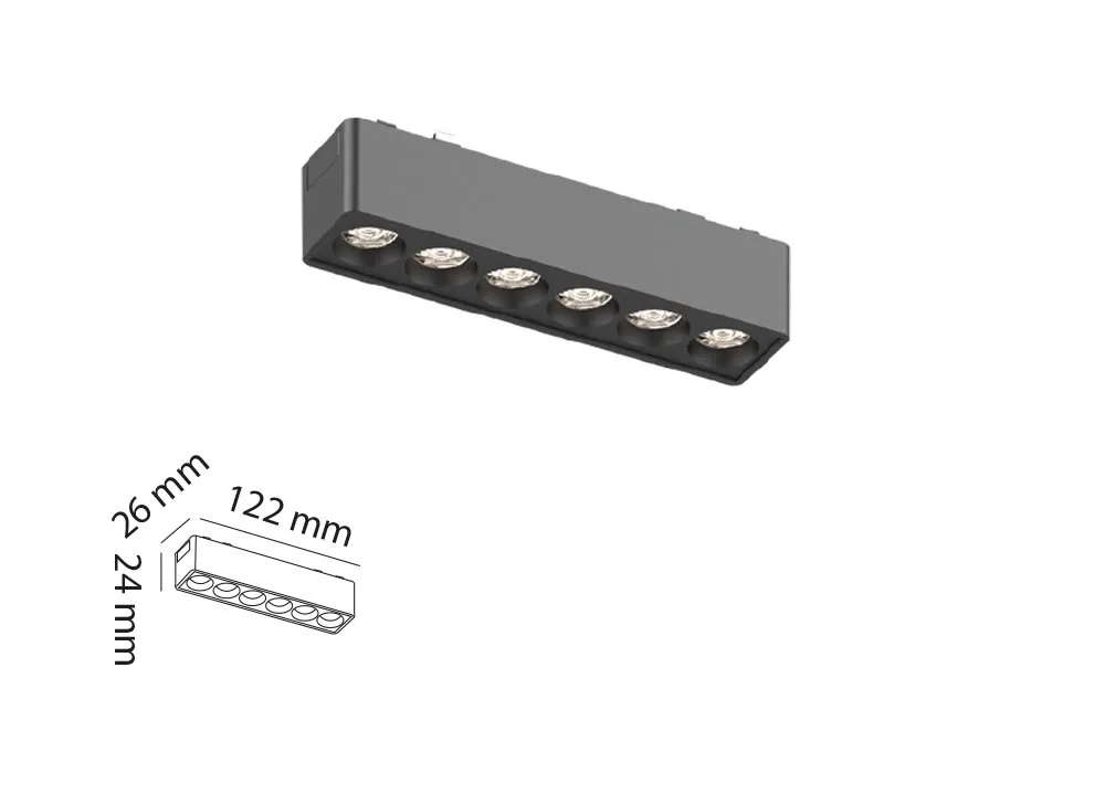 12 cm 6W Lensed Slim Magnet Light